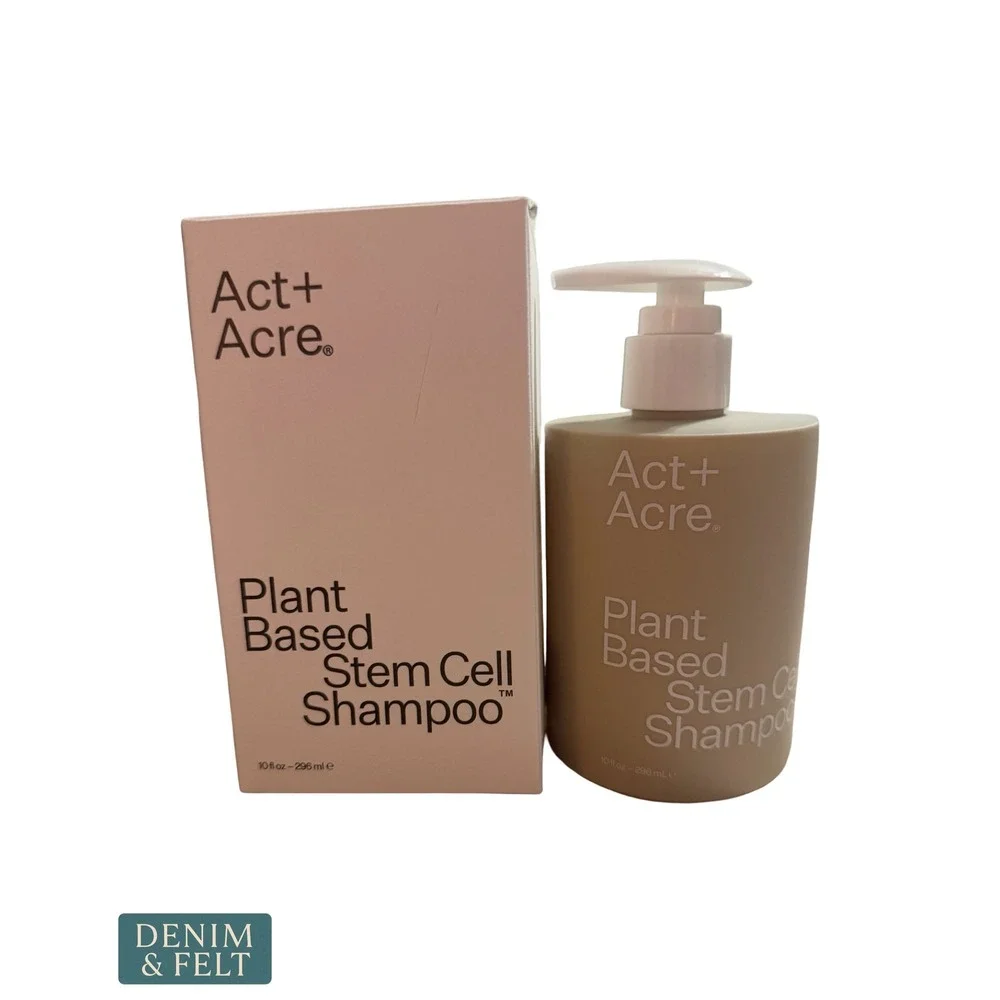 NEW Act+Acre Cold Processed Plant Based Stem Cell Shampoo 10oz Scalp Care Growth